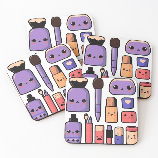 Item preview, Cute purple make up set for make up artist - lipstick, foundation, make up accessories designed and sold by PurpleMoss.