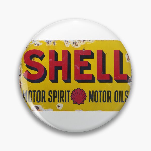 Artikelvorschau, Vintage-Emaille-Schild, gelbe und rote Emaille-Retro-Motoröl-Werbung. entworfen und verkauft von JonDelorme.