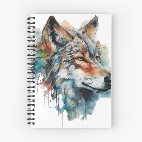 Item preview, Watercolor Wolf designed and sold by 9livescanvas.