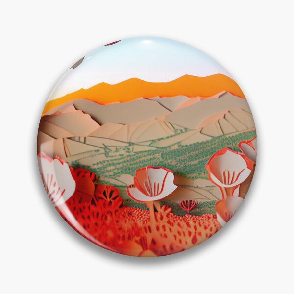 Artikelvorschau, Vibrant Orange Poppies Paper Cut Craft entworfen und verkauft von B.B. Knolls.
