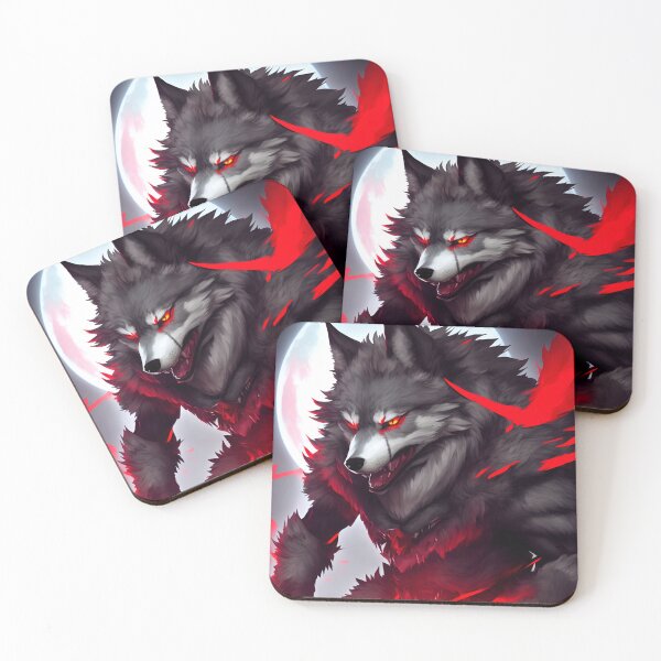 Item preview, Wolf man standing infront of the moon designed and sold by MemesDaKobold.