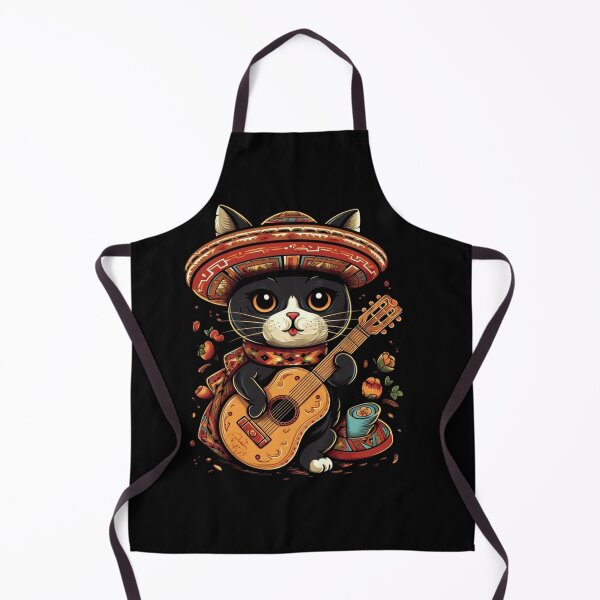 Item preview, Sombrero Guitar Mexican Cat Funny designed and sold by DiamondPixel.