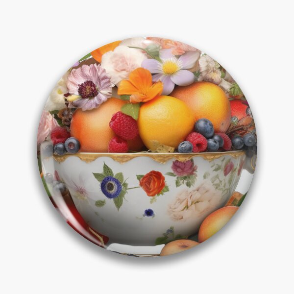 Item preview, Giant Tea cup of fruits and flowers, isolated PNG 15 designed and sold by jetaiart.