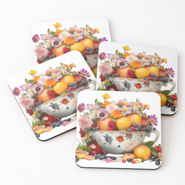 Item preview, Giant Tea cup of fruits and flowers, isolated PNG 15 designed and sold by jetaiart.