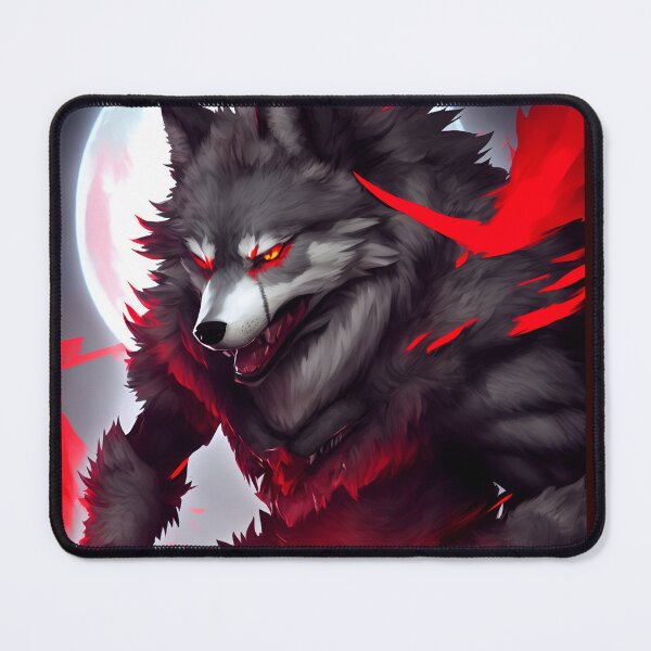 Item preview, Wolf man standing infront of the moon designed and sold by MemesDaKobold.