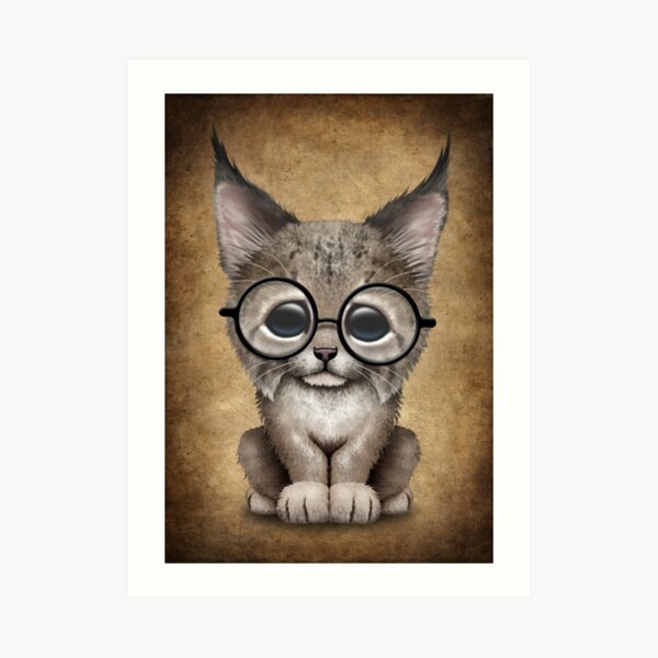 Lynx Cartoon Wall Art Redbubble