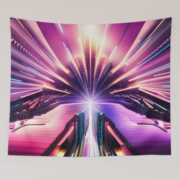 Item preview, Mirror City Cyberpunk Collidescope  designed and sold by Ink Art Design.