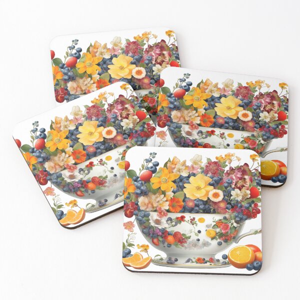 Item preview, Giant Tea cup of fruits and flowers, isolated PNG 18 designed and sold by jetaiart.