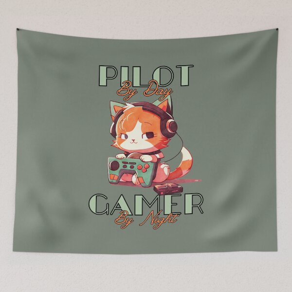 Item preview, Pilot By Day Gamer By Night designed and sold by RockBeeDesigns.