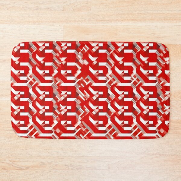Item preview, Red White Cool Square Shape Pattern designed and sold by alloutshirts.