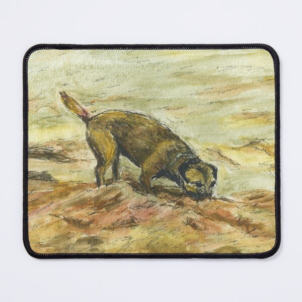 Item preview, Border terrier playing in the sand at the Tŷ Coch Inn, Porthdinllaen at Morfa Nefyn on the Llŷn Peninsula designed and sold by LymphomaLass.