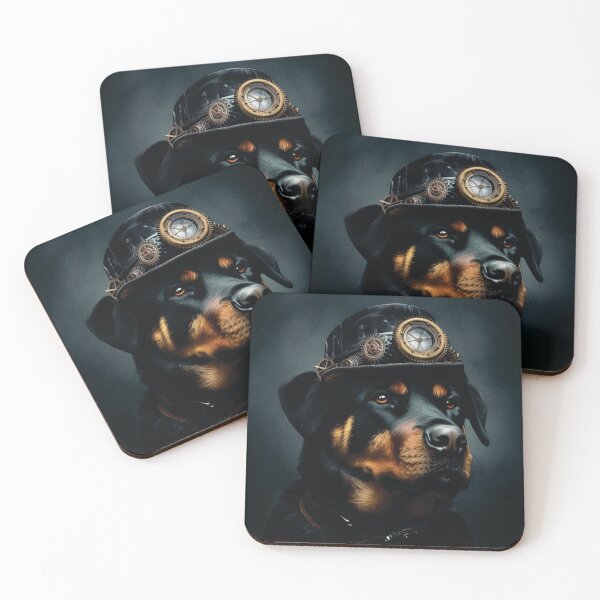 Item preview, Steampunk Rottweiler Dog Portrait designed and sold by HookedOnDogz.