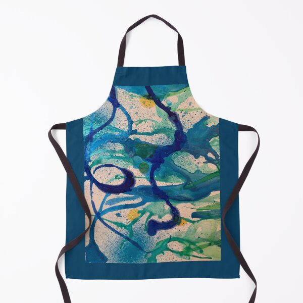 Item preview, Only Blue Days abstract ink painting designed and sold by bipolarvirgoart.