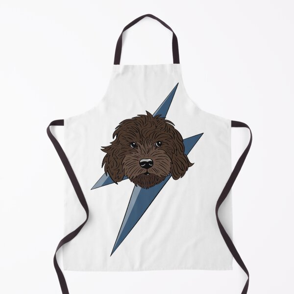 Item preview, Brown cockapoo, cavapoo, labradoodle, yorkipoo with thunderbolt designed and sold by laurendemoet.