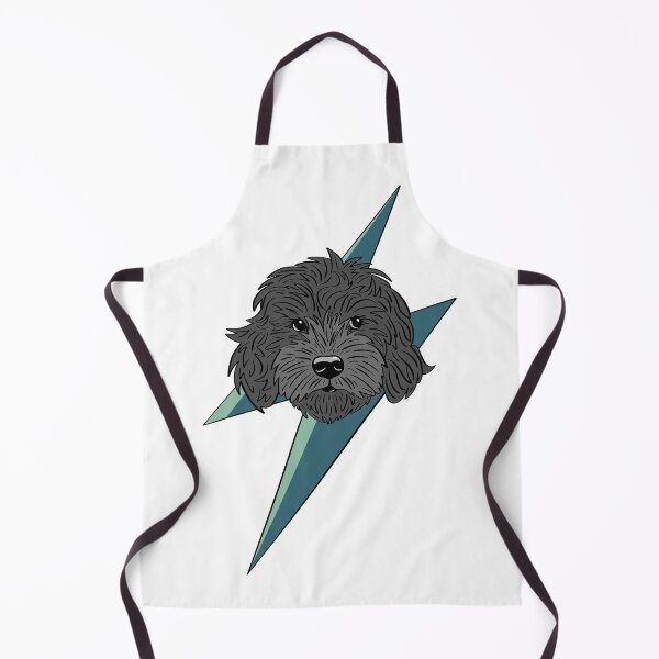 Item preview, Black cockapoo, cavapoo, labradoodle, yorkipoo with thunderbolt  designed and sold by laurendemoet.