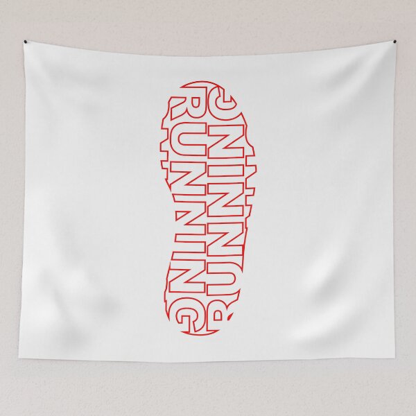 Item preview, Running Shoe Print Red designed and sold by LudlumDesign.