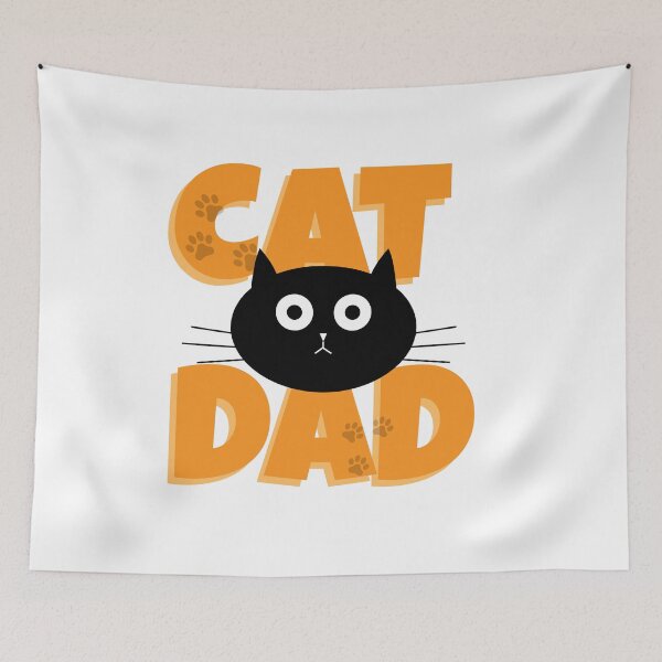 Item preview, cat dad text with cute black cat designed and sold by Ijjul322.