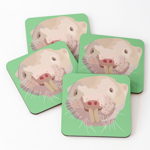 Item preview, N is for Naked Mole Rat,Naked Mole Rat – Unique Subterranean Rodent Wildlife Illustration designed and sold by PrettylittlepastelUk.