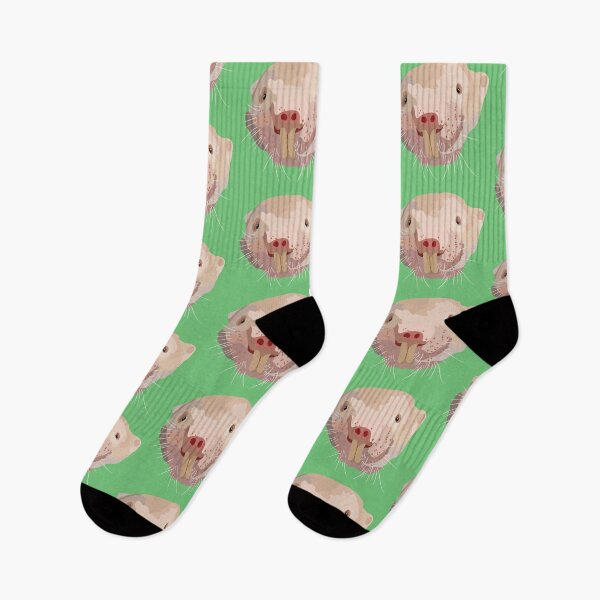 Item preview, N is for Naked Mole Rat,Naked Mole Rat – Unique Subterranean Rodent Wildlife Illustration designed and sold by PrettylittlepastelUk.