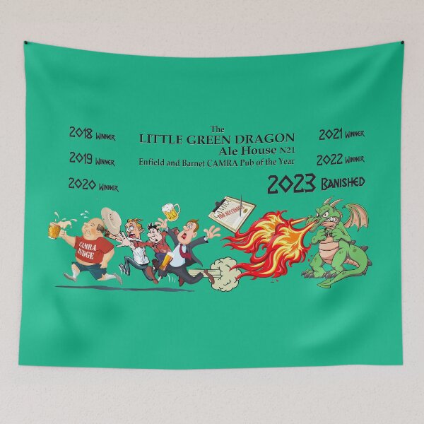Item preview, Little Green Dragon Banished version (BLACK TEXT) designed and sold by Spyinthesky.