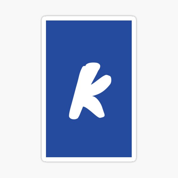 Alphabet Range - Chunky 'K'  Sticker