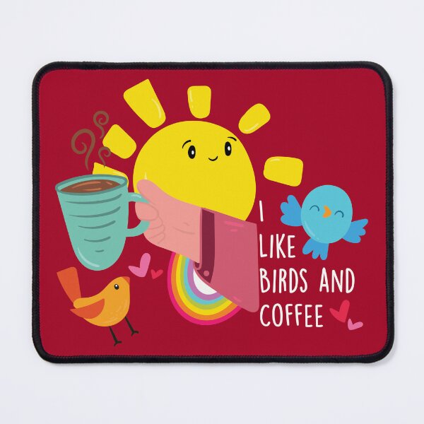 Item preview, I like birds and coffee designed and sold by Cosmodoody.