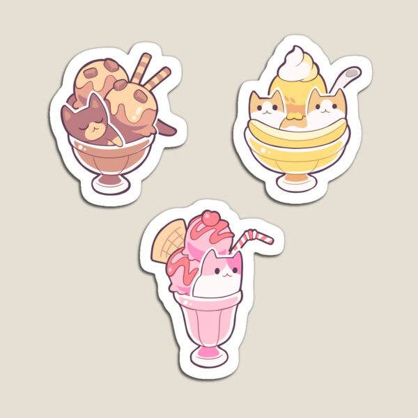 Item preview, Cat Sundaes designed and sold by TheOceanOwl.