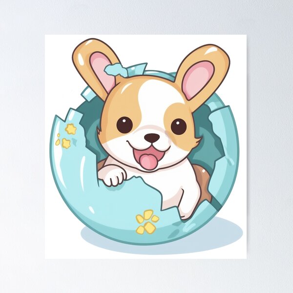 Item preview, Dog in Egg designed and sold by WalterWhatFace.