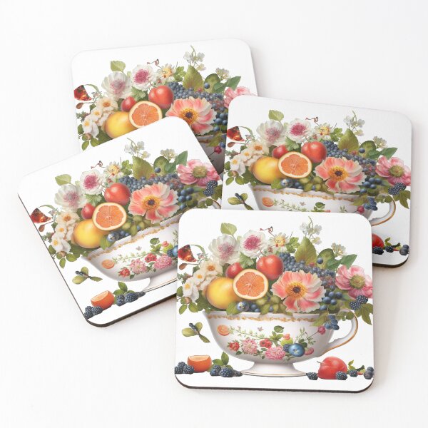Item preview, Giant Tea cup of fruits and flowers, isolated PNG 20 designed and sold by jetaiart.
