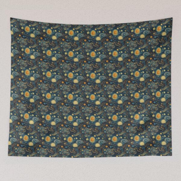 Item preview, Starry Night Pattern Design designed and sold by 9livescanvas.