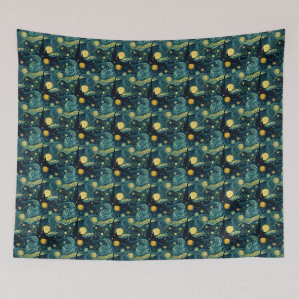 Item preview, Starry Night Pattern Design designed and sold by 9livescanvas.