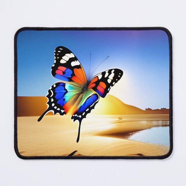 Item preview, Colorful butterfly, summer, ocean beach scene, butterfly on the water, monarch butterfly, stunning photography, not a lot going on at the moment, groovy weird moms, butterfly and sunshine designed and sold by CapturedByeJ.