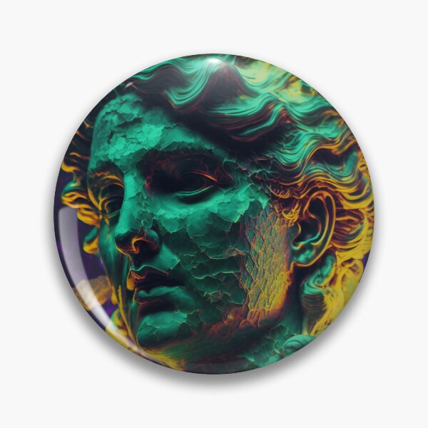 Aperçu de l'œuvre Statue en marbre Neon Mystic Synthwave créée et vendue par VhsNeon.