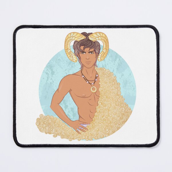 Item preview, Illustration of the astrological sign of Aries as a beautiful man designed and sold by JAG2B.