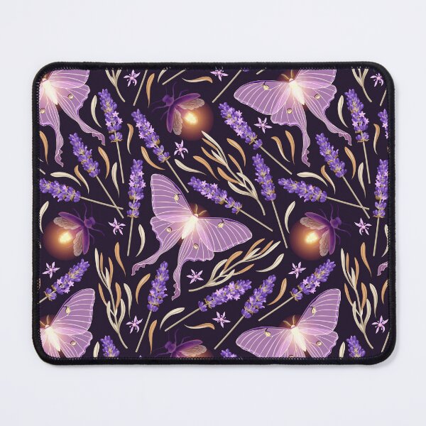 Item preview, Moon moth and lavender designed and sold by GreyLilac.
