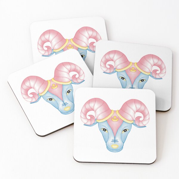 Item preview, Aries watercolor illustration astrology designed and sold by JAG2B.