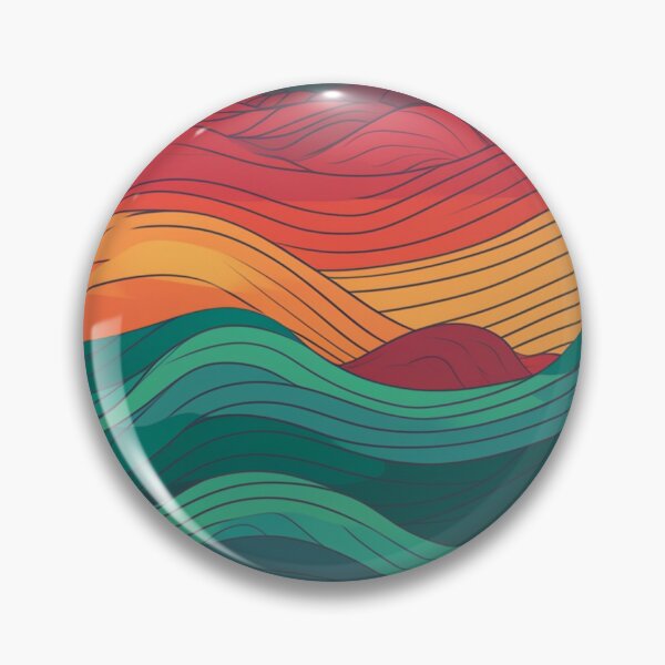 Item preview, Colorful wave tile design designed and sold by NxtGenArt.