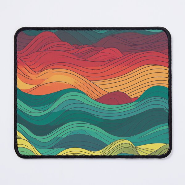 Item preview, Colorful wave tile design designed and sold by NxtGenArt.