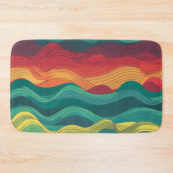 Item preview, Colorful wave tile design designed and sold by NxtGenArt.