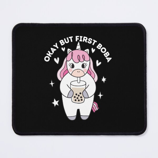 Item preview, Kawaii unicorn loves boba tea designed and sold by Artistusha.