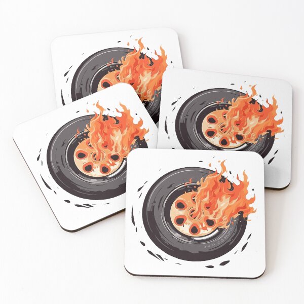 Item preview, Burning tire illustration designed and sold by beyondlayers.