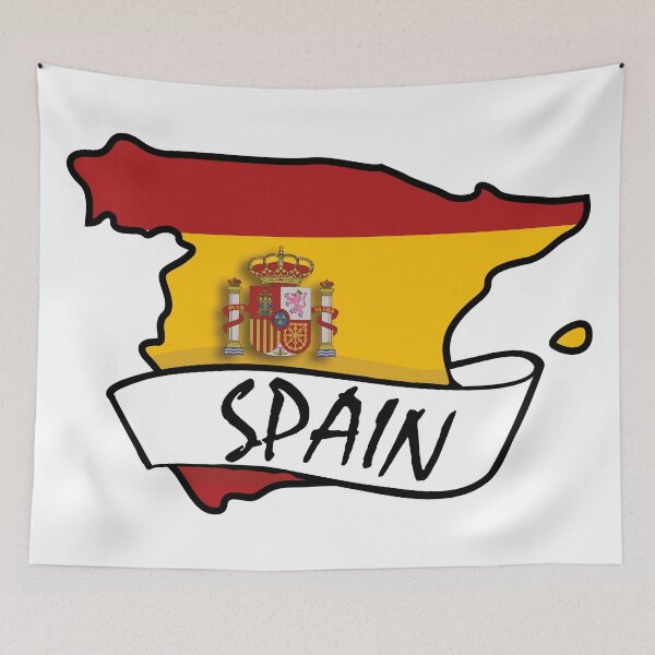 Artikelvorschau, Spanien-Karte mit Flagge entworfen und verkauft von ninoni.