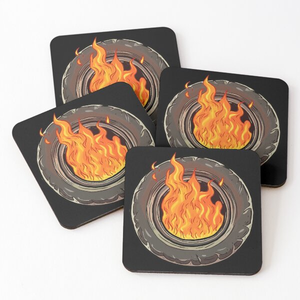 Item preview, Burning tire illustration designed and sold by beyondlayers.