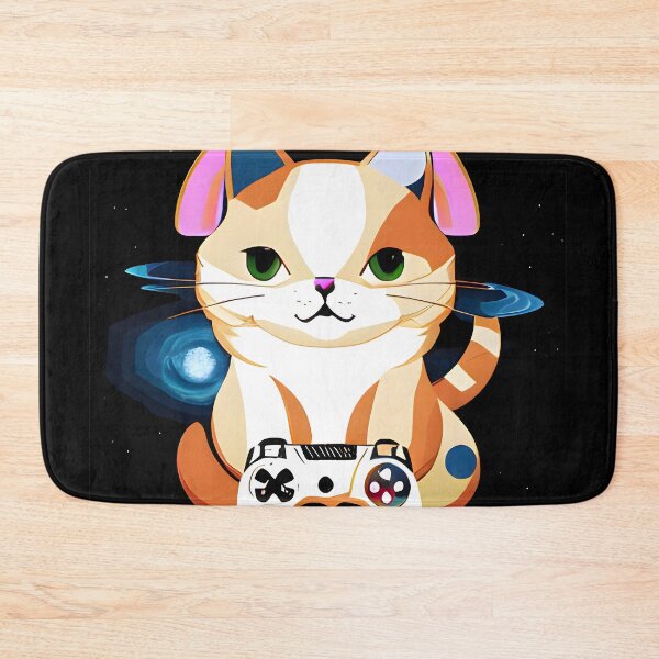 Item preview, Feline Fun - An AI Image of a Cat Immersed in Video Games designed and sold by Mechanical-Artt.