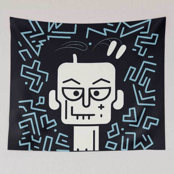 Item preview, Chibi style abstract zombie art designed and sold by randrdesign.