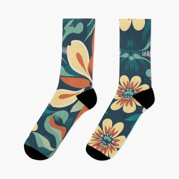 Item preview, Retro flowers tile design designed and sold by NxtGenArt.