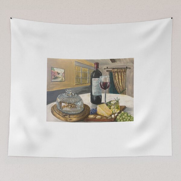 Item preview, Cheese and wine designed and sold by RuthWilliamsArt.