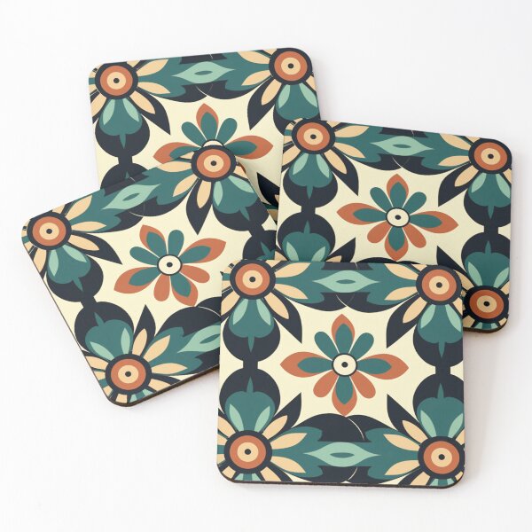 Item preview, Flower tile retro design designed and sold by NxtGenArt.