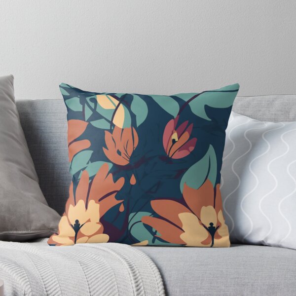 Item preview, Dark retro flowers designed and sold by NxtGenArt.