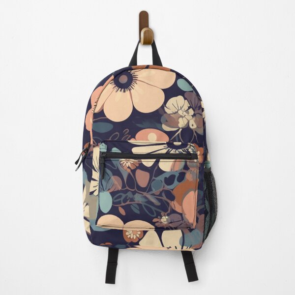 Item preview, Bright and dark retro flowers designed and sold by NxtGenArt.